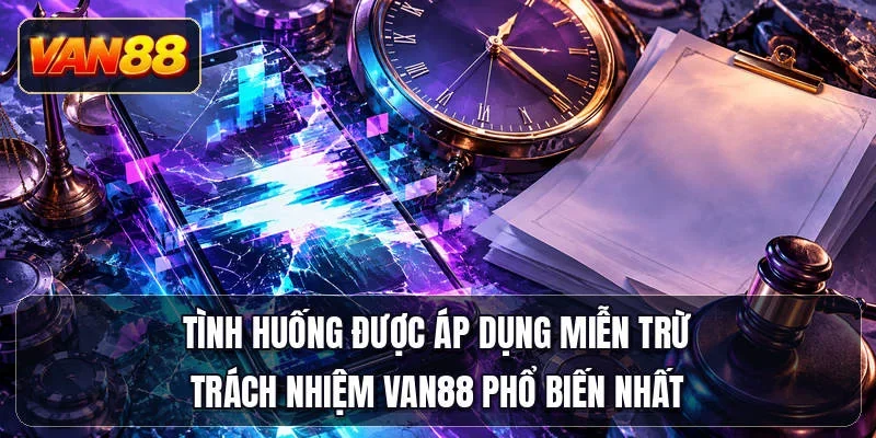Tình huống được áp dụng miễn trừ trách nhiệm Van88 phổ biến nhất